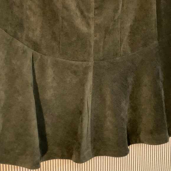 NWT - Chelsea & Theodore Retro Dark Olive/Forest Green Corduroy A-Line Skirt, 8 - Picture 9 of 12